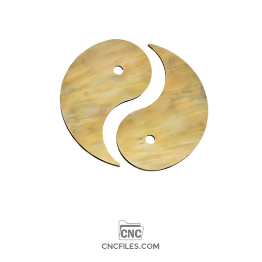An image of a CNC file showing a classic Yin Yang jewellery box with an acrylic lid, designed for storing small accessories and keepsakes.