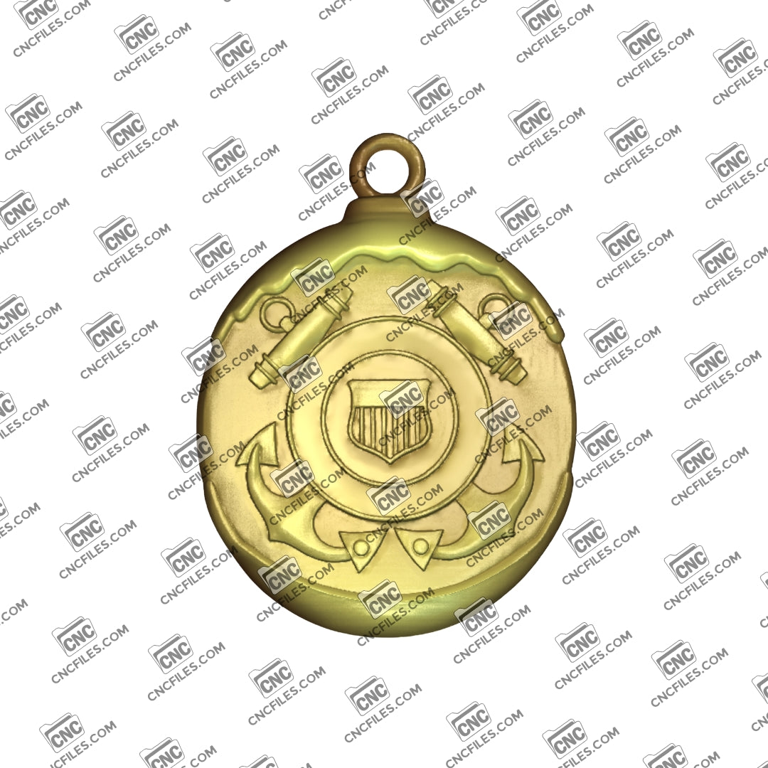 Coast Guard Seal Ornament 3D Relief