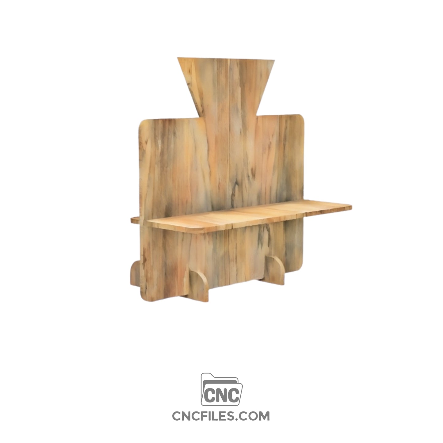 An image of a CNC file showing a dovetailed top market display designed for organizing and showcasing products in stores or at markets.