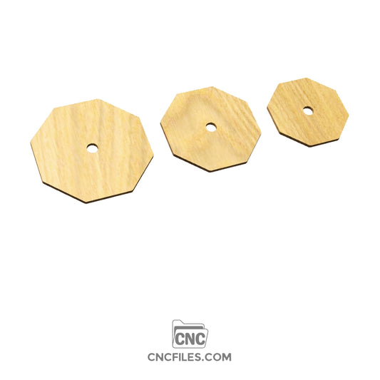 Nesting Octagonal Jewelry Boxes with Acrylic Lid