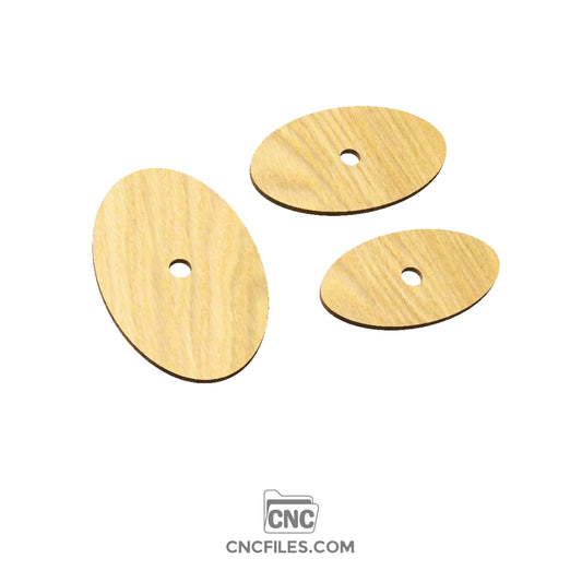 An image of a CNC file showing nesting oval jewelry boxes with an acrylic lid designed for organizing and storing small jewelry items.