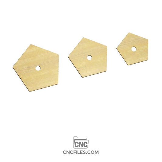 Nesting Pentagonal Jewelry Boxes with Acrylic Lid