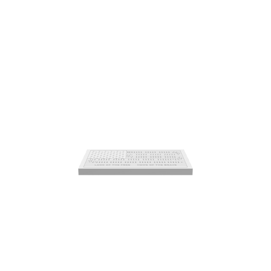 GLB of render file of the 2 Person Flag Standard Cribbage Board, perfect for 3D viewing and digital design purposes.
