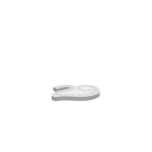 GLB of render file of the 3-person 29-peg cribbage board, ready for 3D viewing and digital presentation. Ideal for previewing the final product before production.