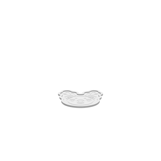 GLB of render file of Baby Reindeer Christmas Tray used to preview the 3D model and visualize how the finished tray will look before production.