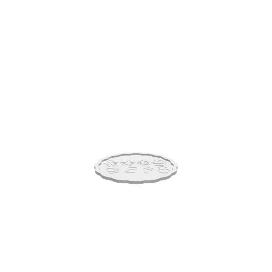 GLB of render file of a Cartoon Christmas Cookies Tray Mitt used for visual preview of the final product in 3D before cutting or crafting.