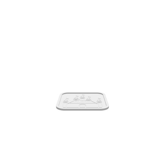 GLB of render file of a 3D castle cookie tray ready for display or digital preview.