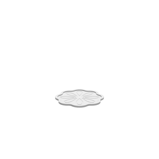 GLB of render file of a geometric flower cookie tray, ready for 3D viewing or digital prototyping.