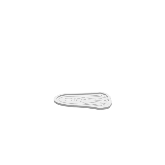 GLB of render file of a 3D ghost with cat Halloween tray used for previewing the finished product in design software.