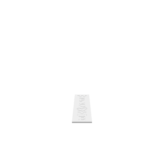 GLB of render file of a heart-shaped “Welcome” porch board, ready to visualize in 3D for design or display purposes.