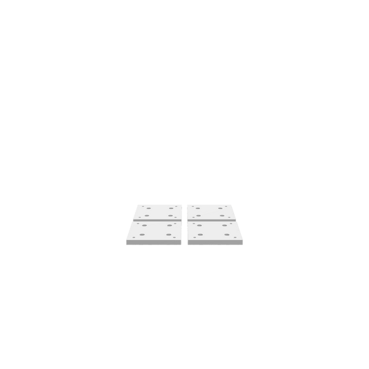GLB of render file of modular 8x8 inch wasteboard tiles designed for CNC machines, making setup and maintenance simple.