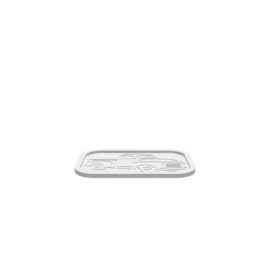 GLB of render file of a 3D model of a rectangle antique farm truck tray with autumn-themed details.