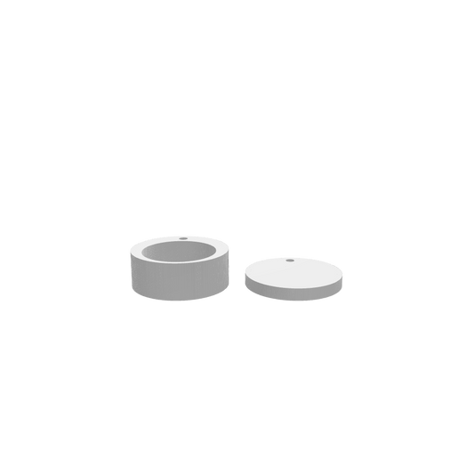 GLB of render file of a rustic circular salt cellar, ready for 3D viewing or digital presentation.