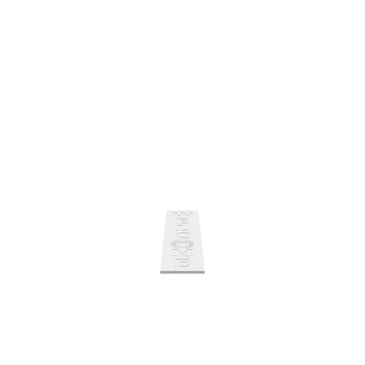 GLB of render file of a Sun Welcome Porch Board, used to preview the final look of the porch sign before cutting or crafting.