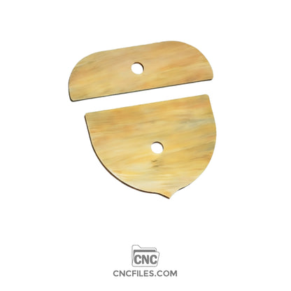 An image of a CNC file showing the lid part for an Acorn Jewellery Box with an acrylic top, designed for precise cutting and fitting.