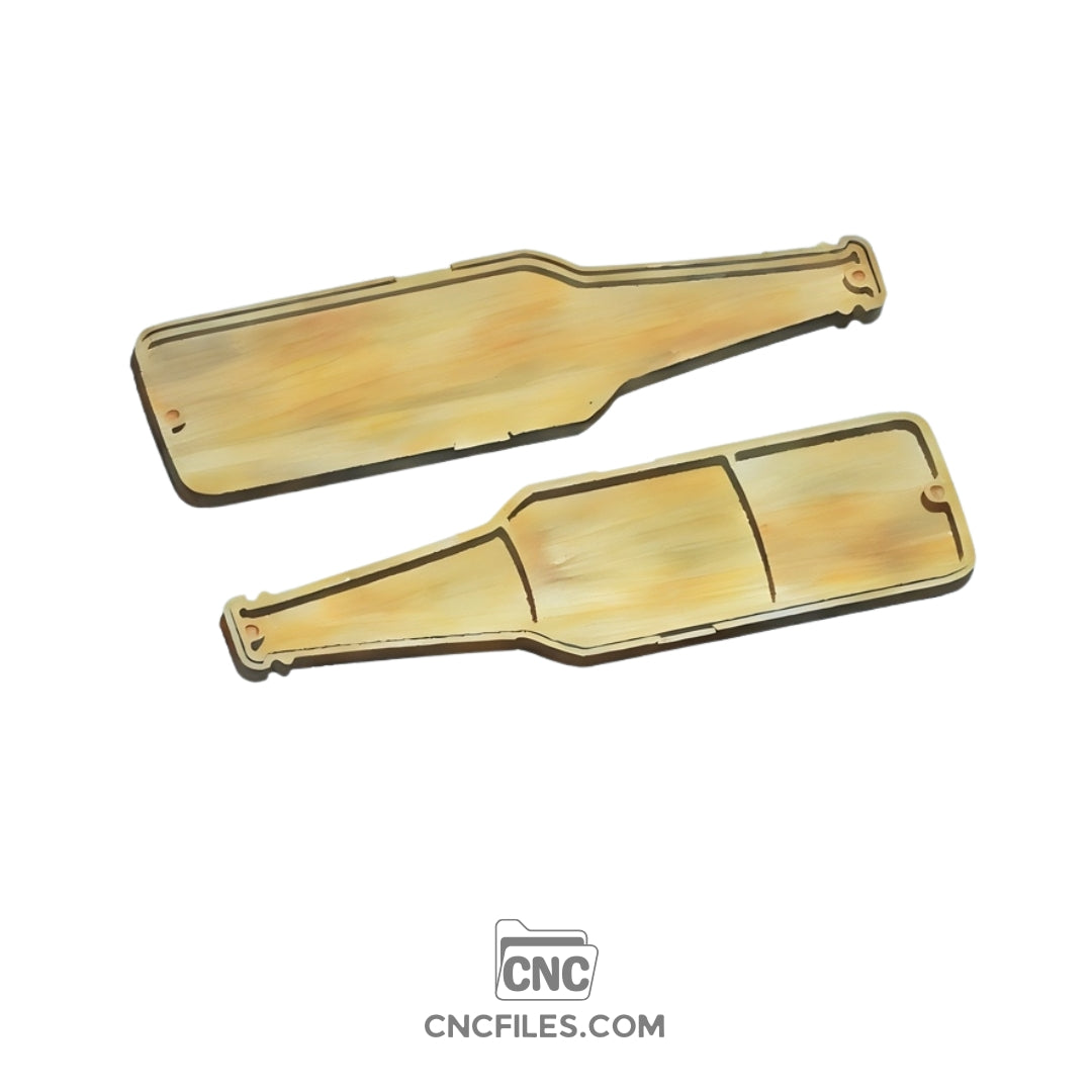 An image of a CNC file showing a unique Beer Bottle Dice Tray design, perfect for game nights and bar setups.