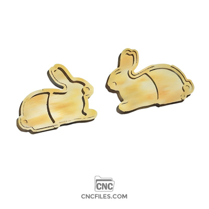 An image of a CNC file showing a Bunny Dice Tray designed with cute bunny-shaped details and organized dice slots.