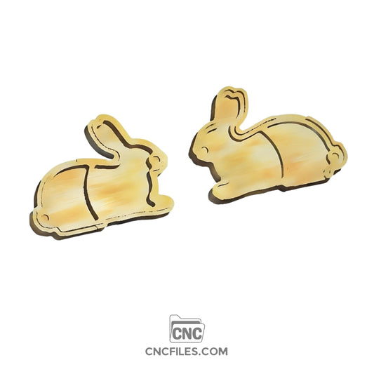 An image of a CNC file showing a Bunny Dice Tray designed with cute bunny-shaped details and organized dice slots.