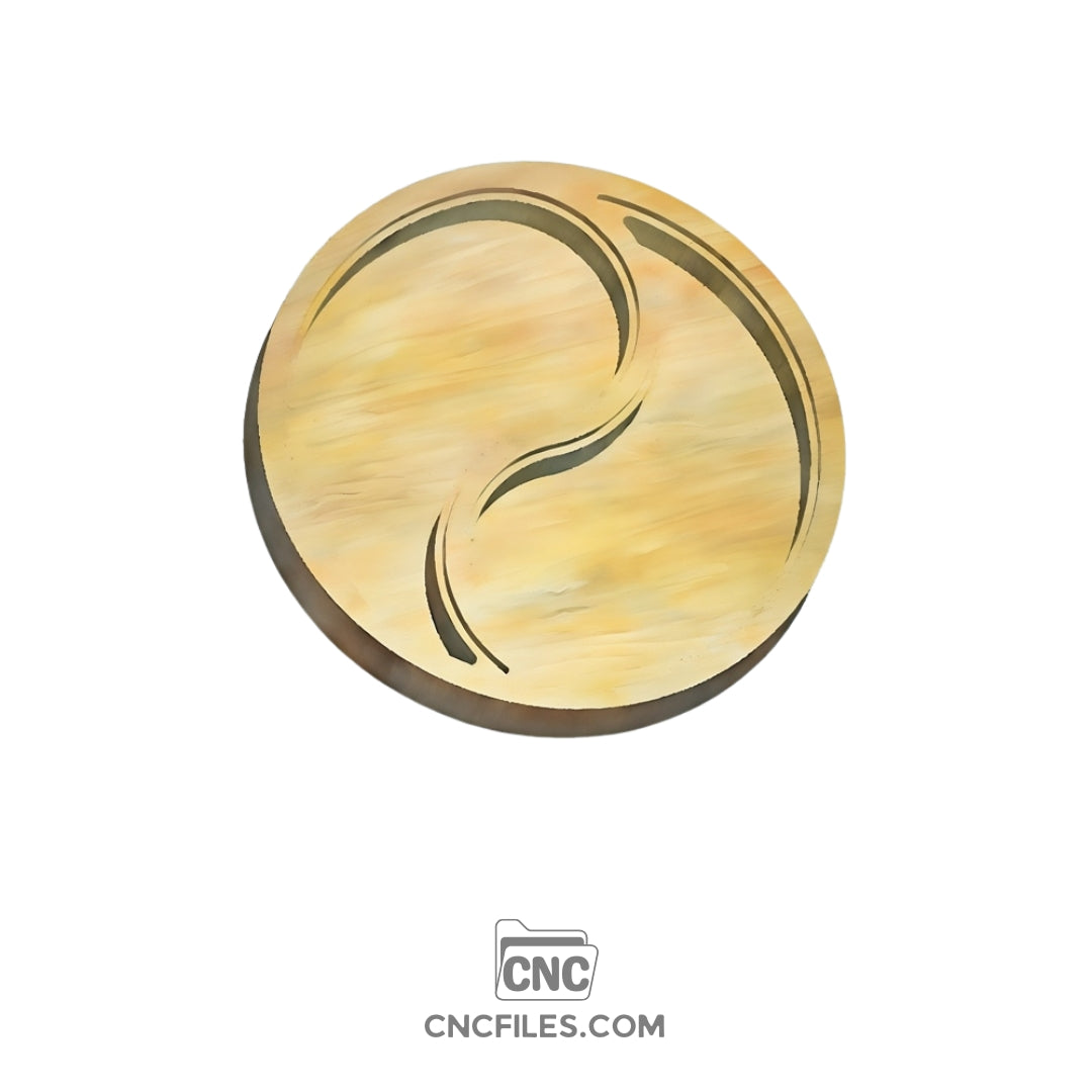 An image of a CNC file showing a classic Yin Yang jewellery box with an acrylic lid, designed for storing small accessories and keepsakes.