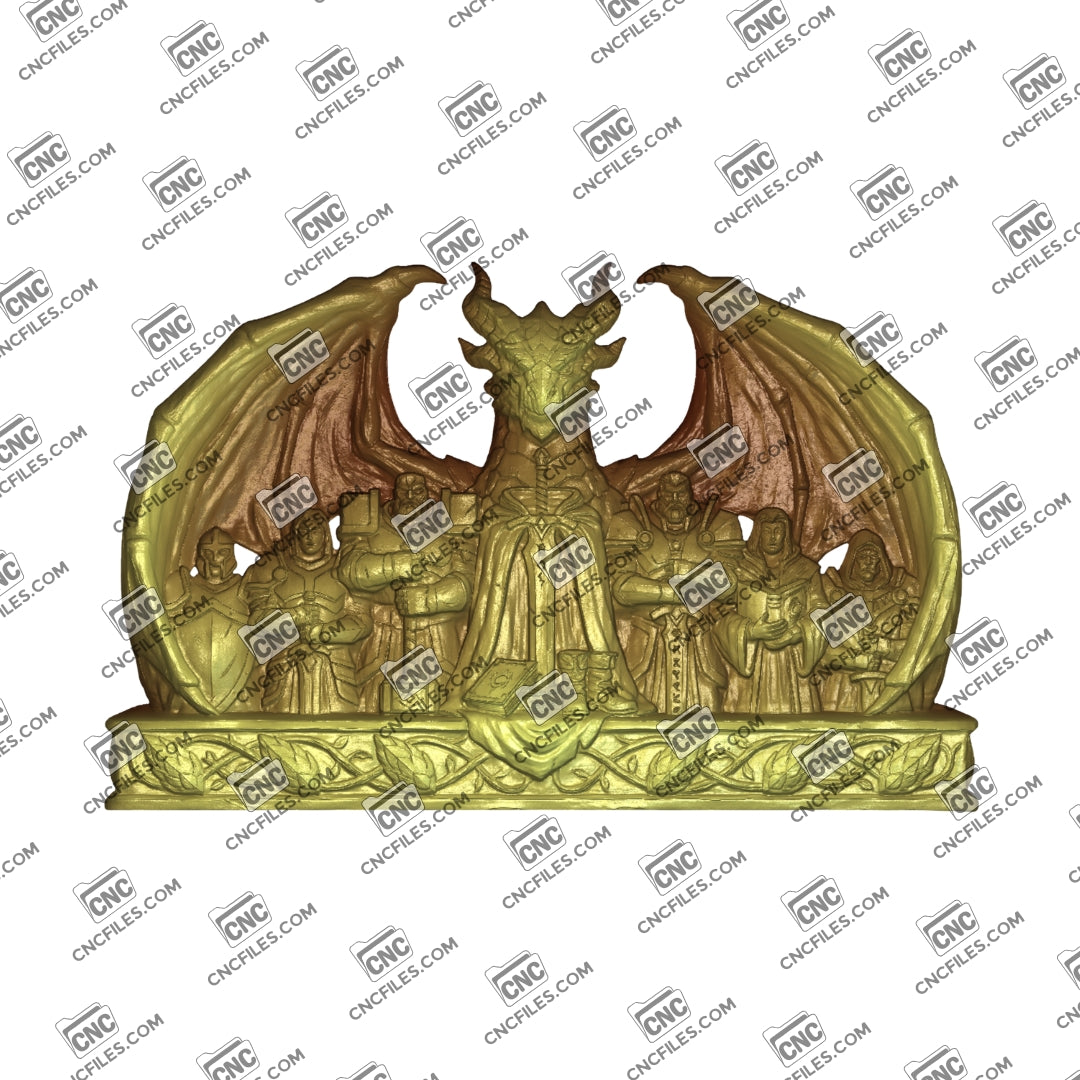An image of a CNC file showing guardian statues designed for decorative display or symbolic protection in indoor or outdoor spaces.