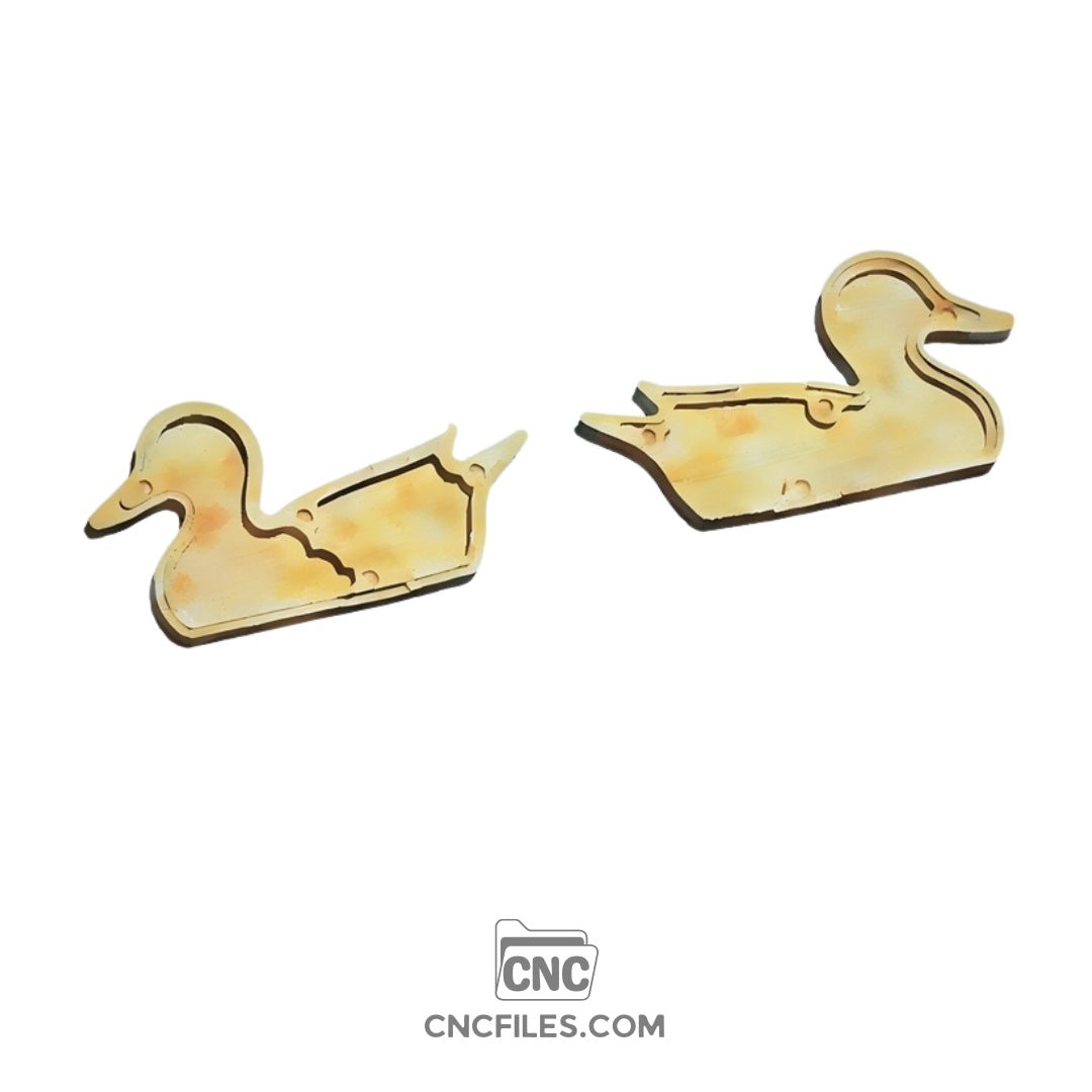 An image of a CNC file showing a detailed Duck Dice Tray design, perfect for tabletop gaming enthusiasts.