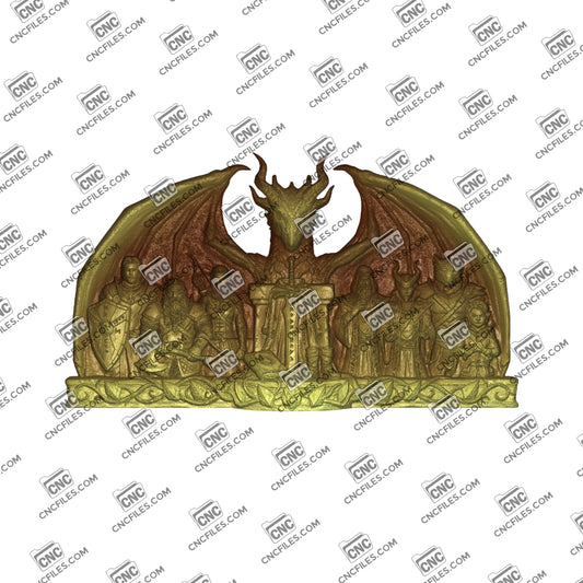 An image of a CNC file showing Dungeons and Dragons: Adventurers characters designed as detailed models for tabletop gaming, display, or creative projects.