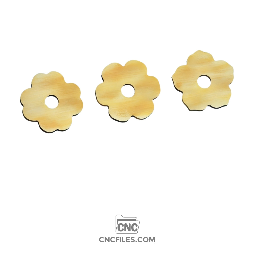 An image of a CNC file showing a flower themed earring box with an acrylic lid designed for storing and displaying small jewelry items.