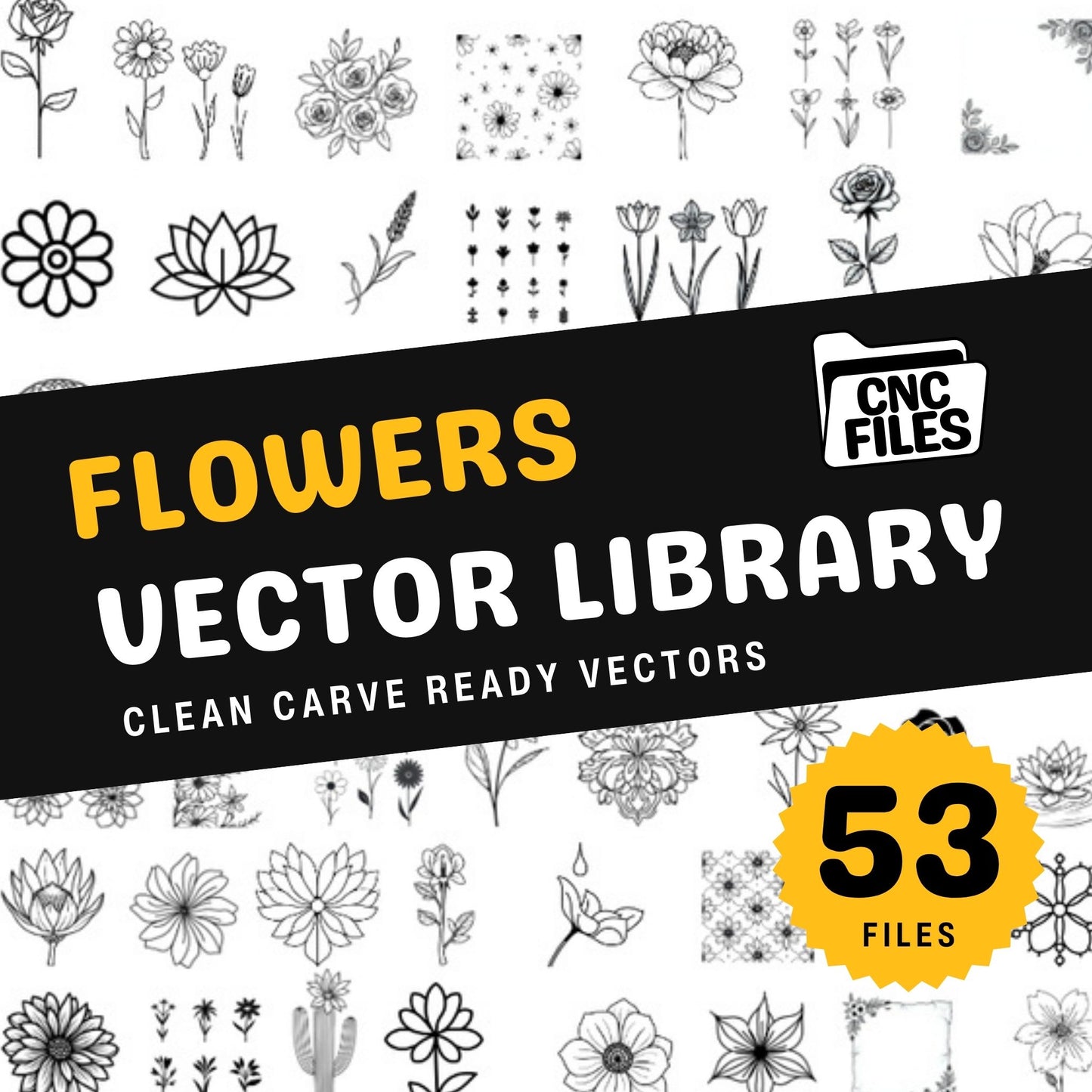 Flowers CNC Vector Library