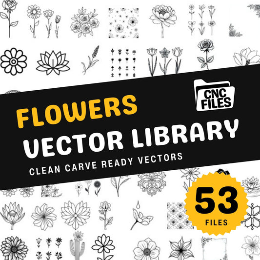 Flowers CNC Vector Library