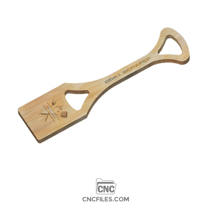 An image of a CNC file showing a Grill Scraper - Grill King design, crafted for precise cutting and functional use on grills.