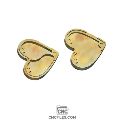 An image of a CNC file showing a Heart Dice Tray design shaped like a heart, perfect for organizing dice during tabletop games.