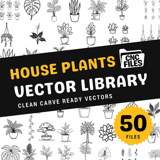 House Plants CNC Vector Library