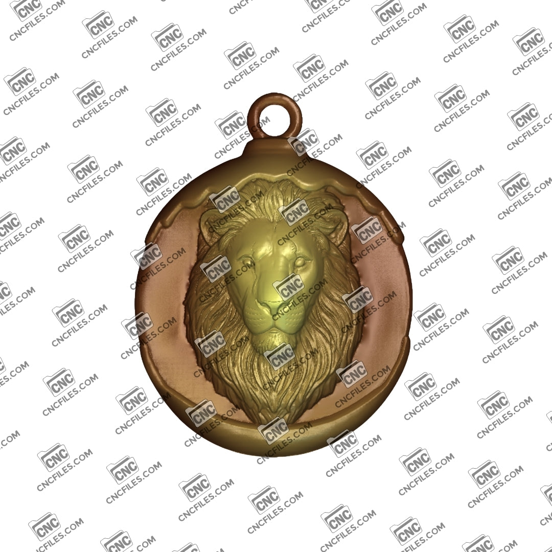 An image of a 3D render of CNC file showing the lifelike mane and facial features, ideal for home décor or gift items.