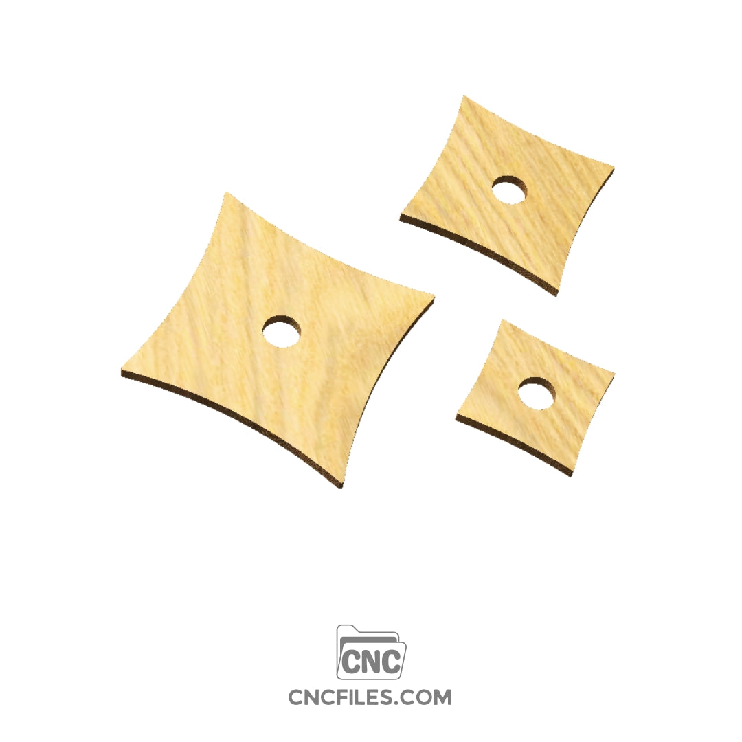 An image of a CNC file showing nesting diamond-shaped jewelry boxes with clear acrylic lids, perfect for storing and organizing rings, earrings, and small accessories.