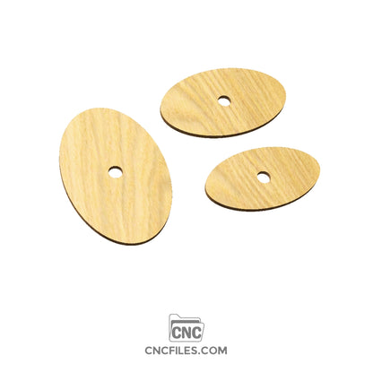 An image of a CNC file showing nesting oval jewelry boxes with an acrylic lid designed for organizing and storing small jewelry items.