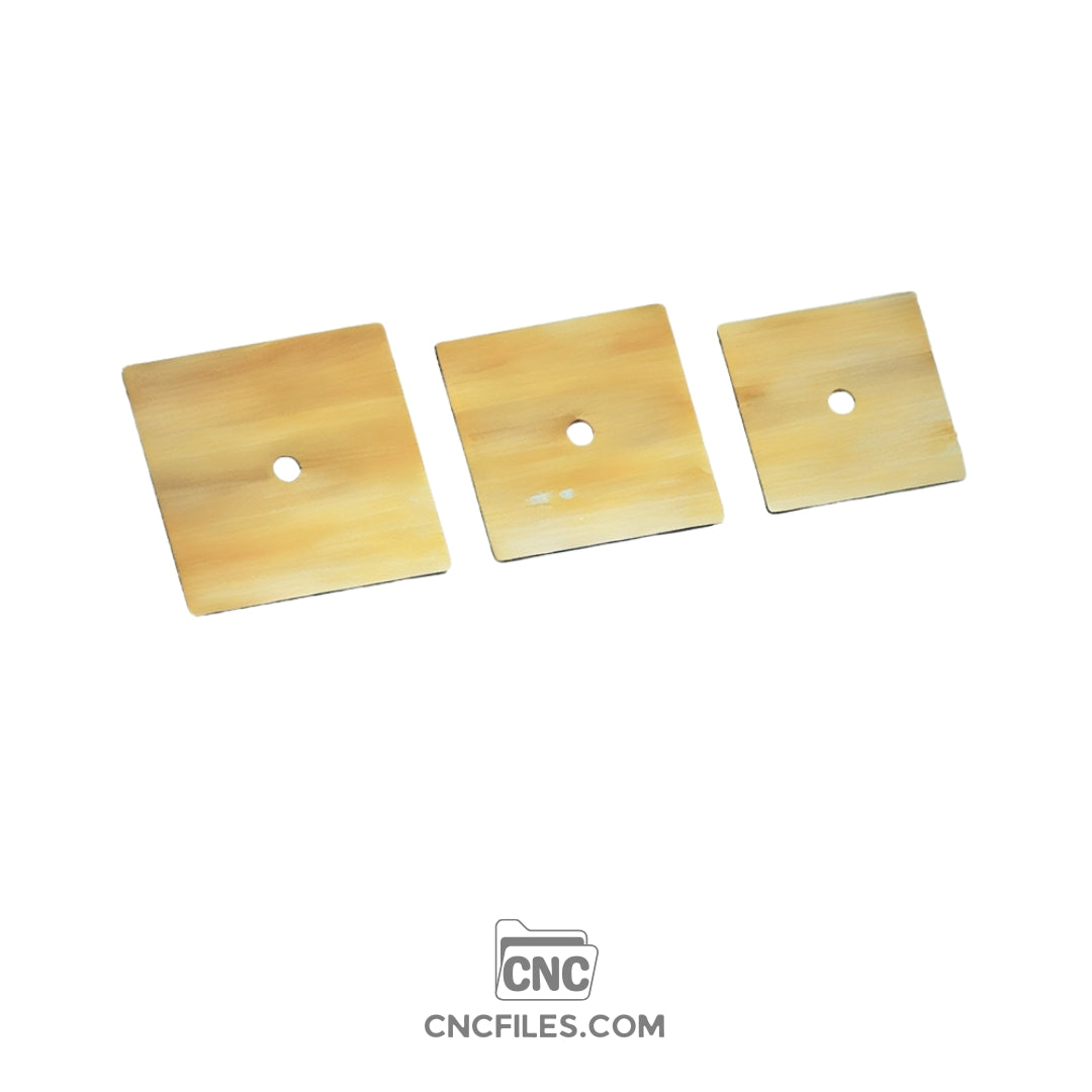 An image of a CNC file showing nesting square jewelry boxes with acrylic lids designed for organizing and displaying small jewelry items.