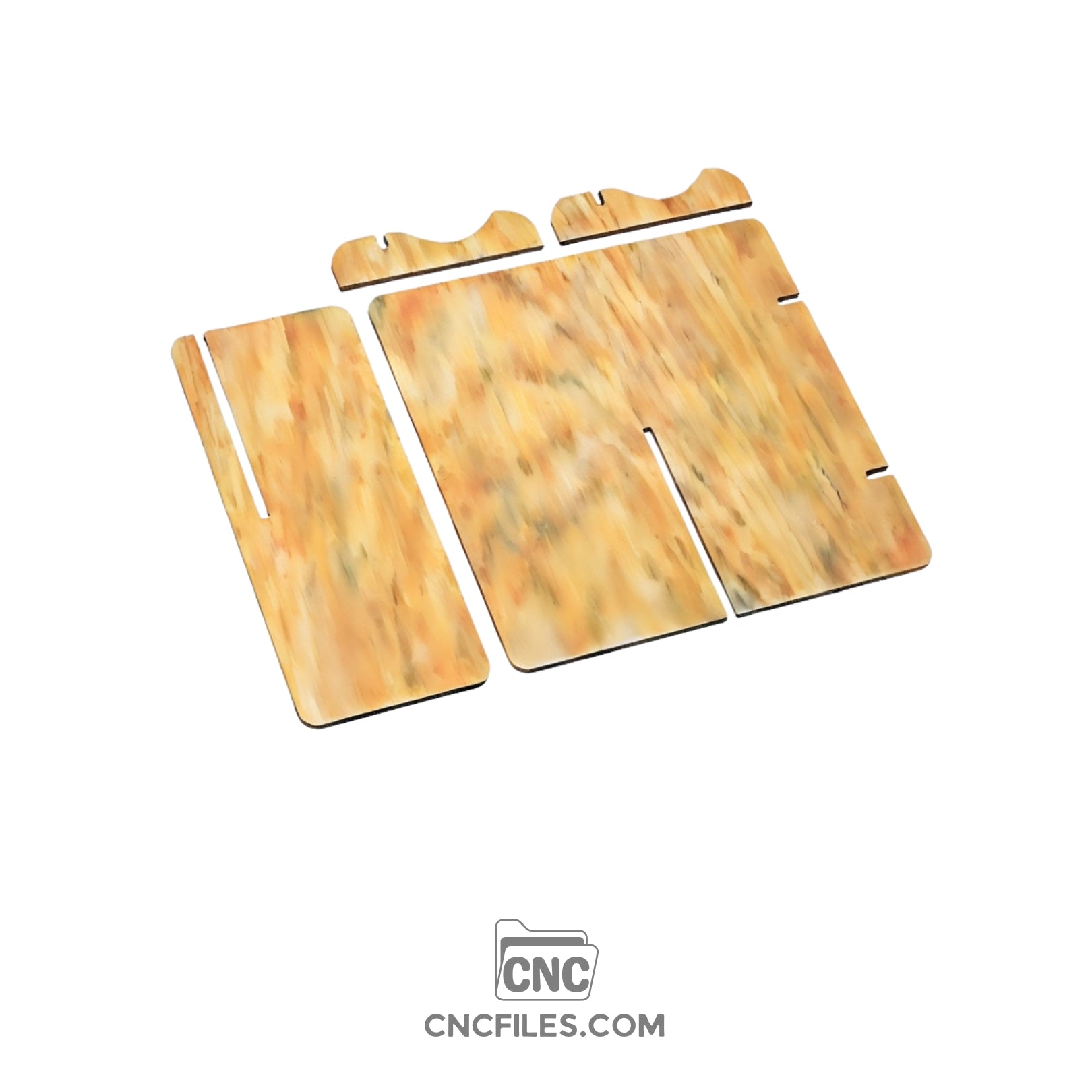 An image of a CNC file showing a normal flat shelf market display designed for organizing and presenting products in a retail or craft show setting.