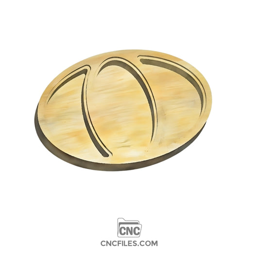 An image of a CNC file showing an oval jewellery box design with a smooth base and a fitted acrylic lid, intended for precise cutting and assembly.