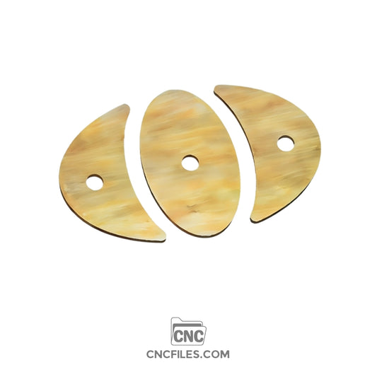 An image of a CNC file showing an oval jewellery box design with a smooth base and a fitted acrylic lid, intended for precise cutting and assembly.