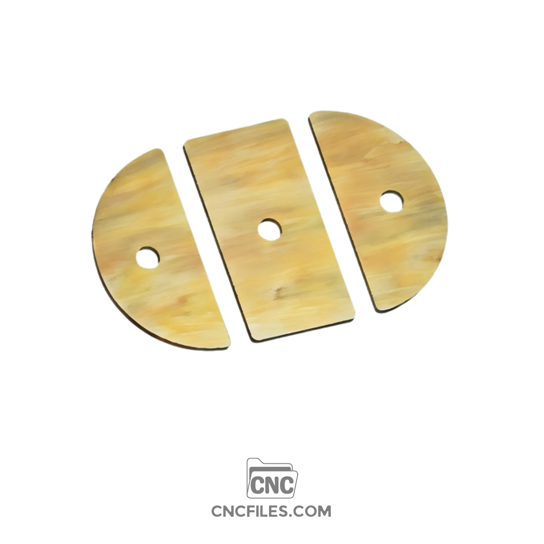 An image of a CNC file showing a pill-shaped jewellery box with smooth rounded edges, designed for precise CNC cutting.