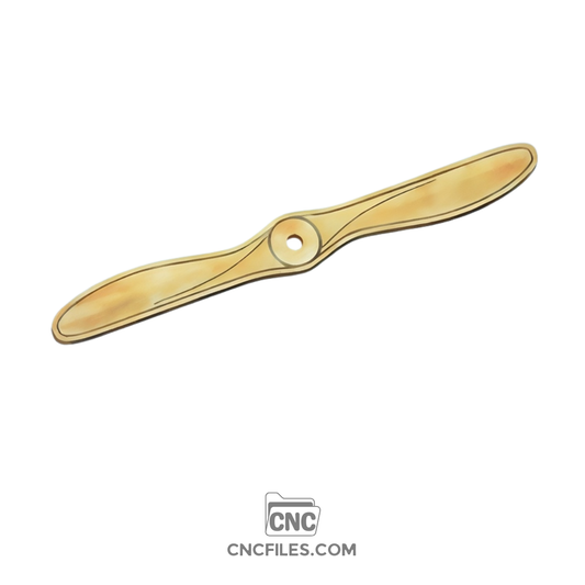 An image of a CNC file showing a propeller-shaped cheese board design, made for precise cutting and smooth edges.