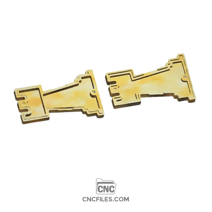 An image of a CNC file showing a detailed Rook Dice Tray design, featuring a castle tower-inspired layout perfect for tabletop games.