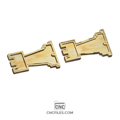 An image of a CNC file showing a precisely cut Rook Dice Tray Box with detailed slot patterns and smooth edges for easy assembly.