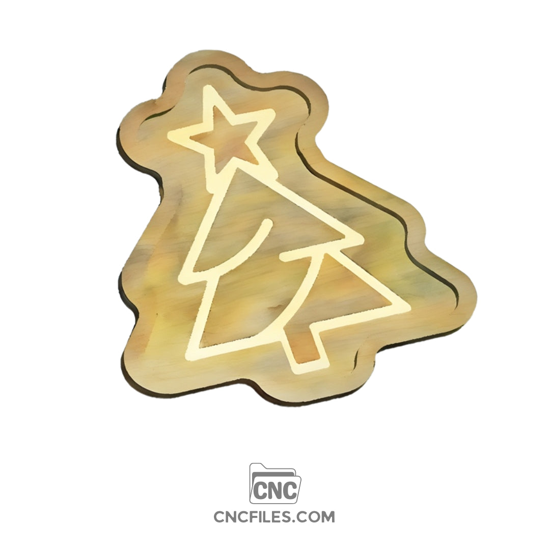 An image of a CNC file showing a sectioned Christmas tree tray 