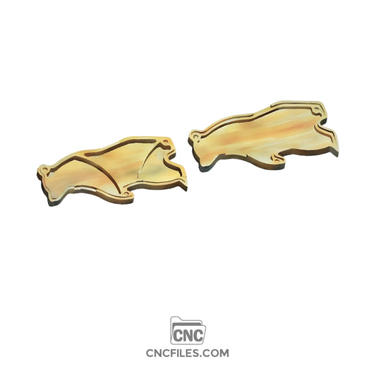 An image of a CNC file showing a detailed Standing Bear Dice Tray design, perfect for tabletop gaming enthusiasts.