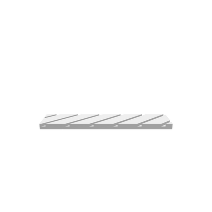 GLB of render file of a 0.5 flat cutting board stand used for organizing or displaying cutting boards on a countertop or shelf.