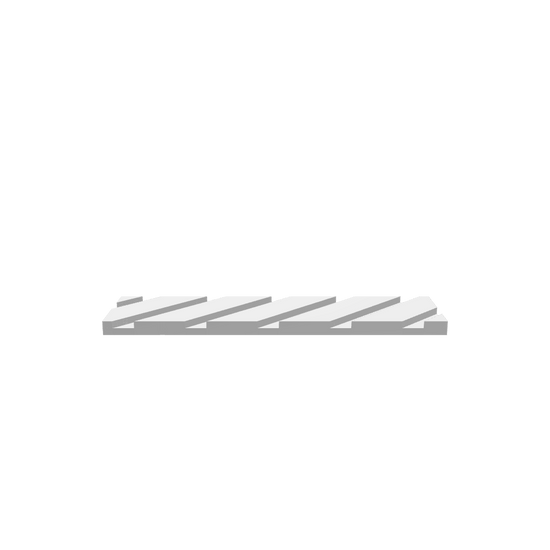 GLB of render file of a 1.0 Flat Cutting Board Stand, a simple wooden stand designed to keep a cutting board stable and organized on a countertop.