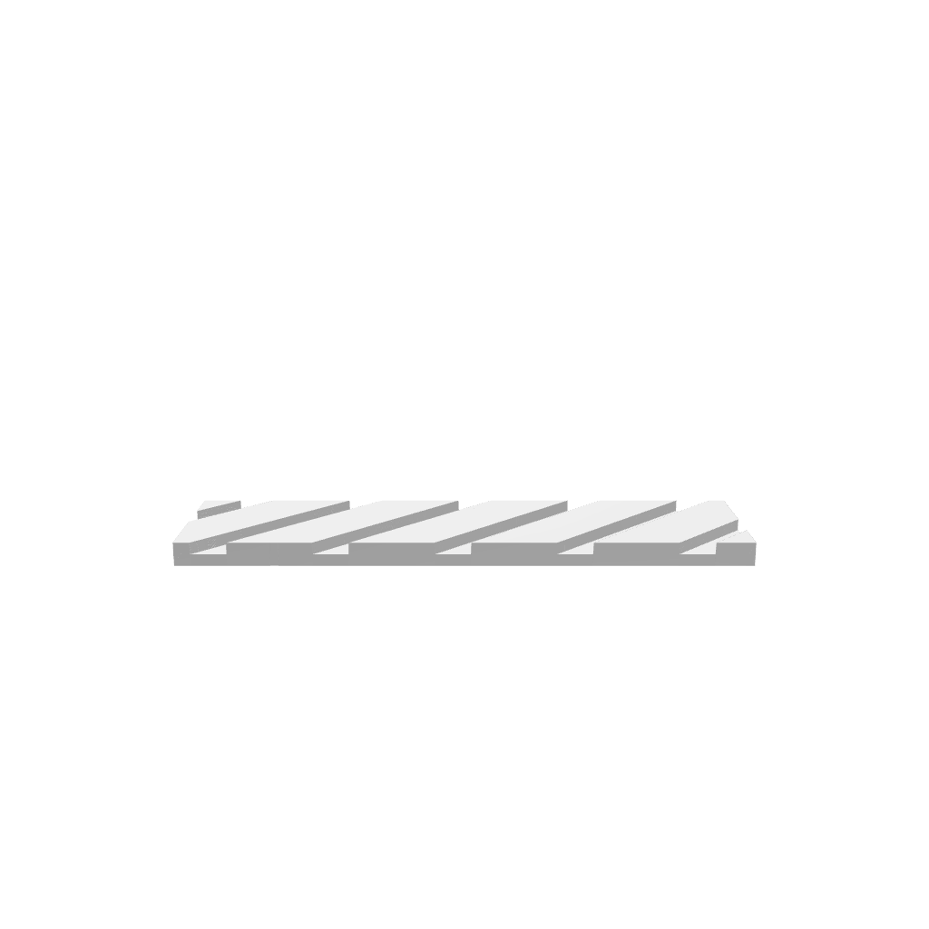 GLB of render file of a 1.0 Flat Cutting Board Stand, a simple wooden stand designed to keep a cutting board stable and organized on a countertop.