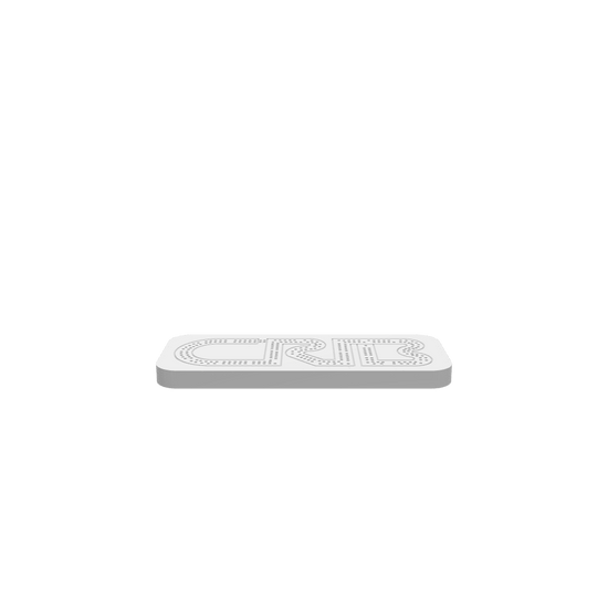 GLB of render file of the 2 Person Standard Cribbage Board, ideal for visualizing your project before cutting or printing.