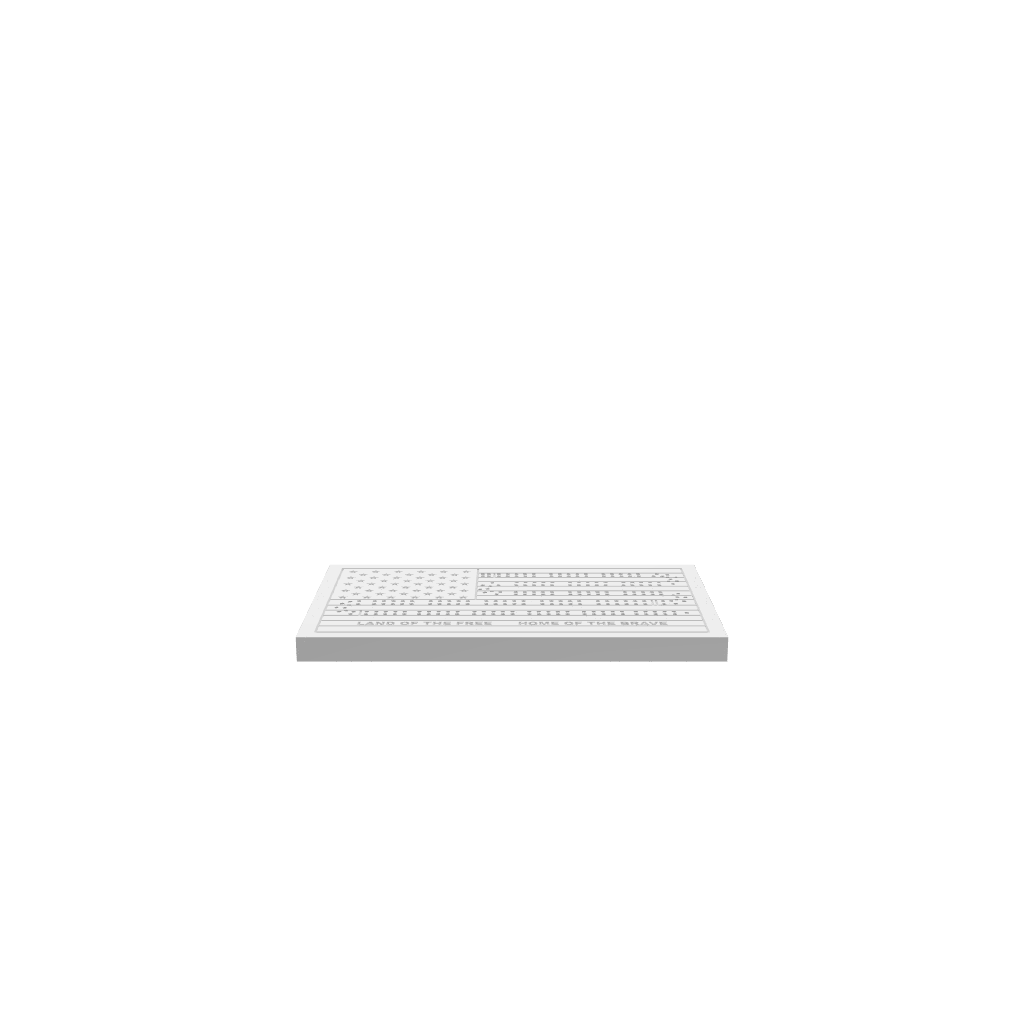 GLB of render file of the 2 Person Flag Standard Cribbage Board, perfect for 3D viewing and digital design purposes.